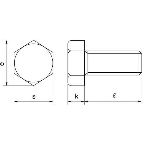 SUNCO ユニクロ 六角ボルト 全ネジ P=1.