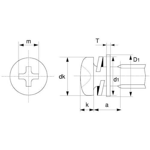 SUNCO 三価ホワイト (+)ナベP=4 小袋1