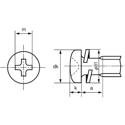 SUNCO 組込みねじ ペラウス(+)ナベP=2(