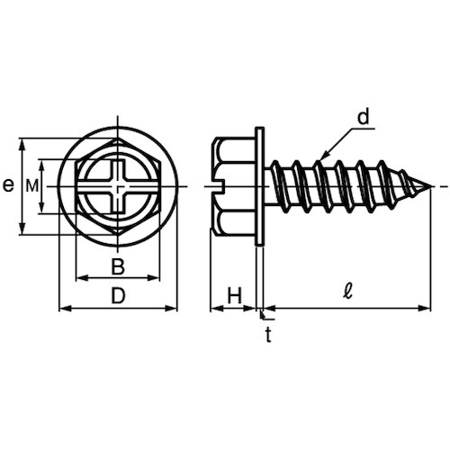 SUNCO クロメ−ト (+−)Aフランジ 8×3