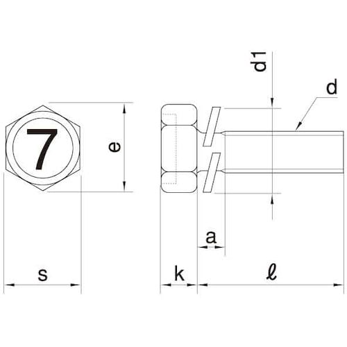 SUNCO 組込みねじ 7マーク アプセット P=