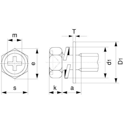 SUNCO 組込みねじ (+)アプセットP=4(鉄