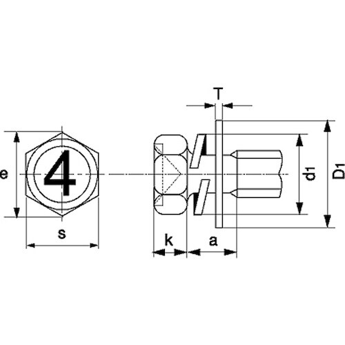 SUNCO 組込みねじ 4マークアプセットPD=3