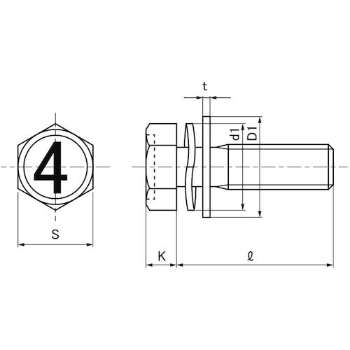 SUNCO 組込みねじ 4マークアプセットSP=3