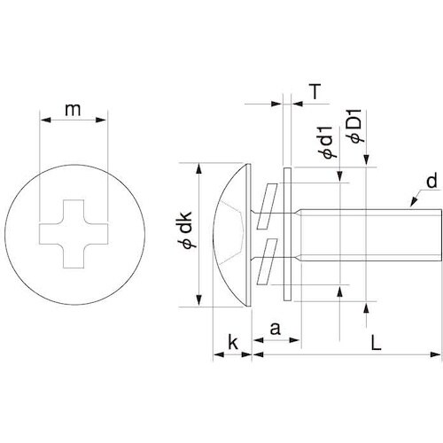 SUNCO 組込みねじ (+)トラス P=3(鉄(