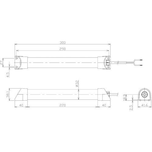 NIKKI 簡易防水型LEDリニアライト AC10