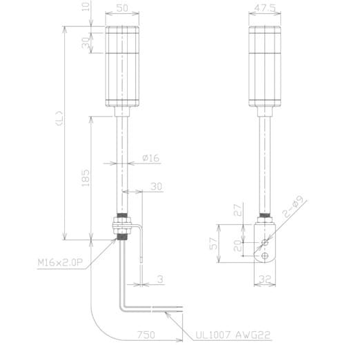 NIKKI 積層式アラームライト NLA50シリー