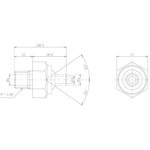 NIKKI ポイントフィットノズル PT1/8 L