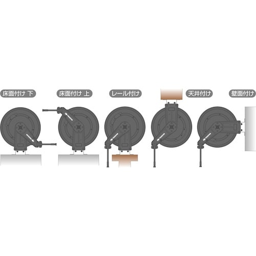 TRIENS スチール製 オイル用高圧リール 3/