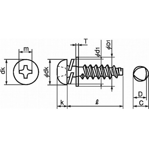 SUNCO ニッケル BタイプナベP=4 3×6