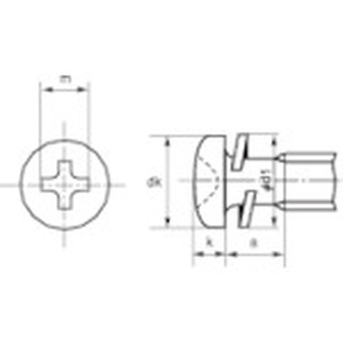 TRUSCO ナベ頭座金組込ねじ P=2 ステンレ