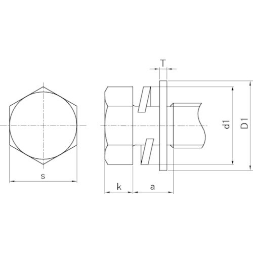 TRUSCO 座金・バネ座金組込六角ボルト(ステン