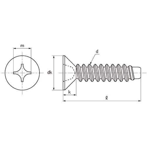SUNCO BK ステン(+)B0サラ 3×8 (