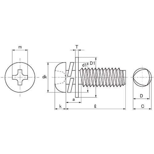 SUNCO 三価ホワイト SタイプナベP=3 5×