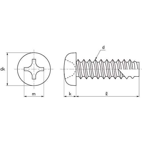SUNCO クローム (+)B1ナベ 2×8 (6