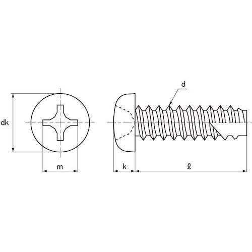 SUNCO クローム (+)B1ナベ 2×6 (8