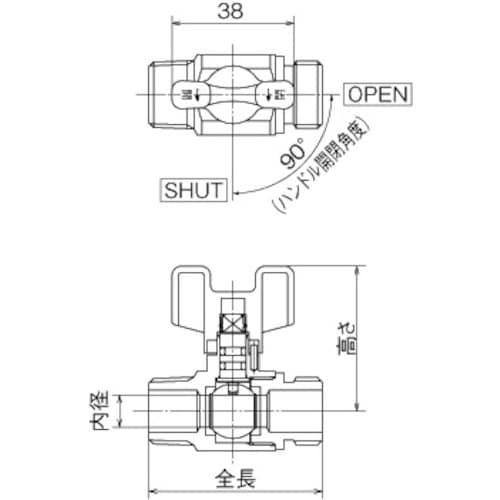 オンダ製作所 AE7型 G1/2×G1/2 メッキ