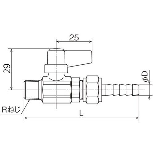 オンダ製作所 M6型 R1/4×ホースジョイントφ