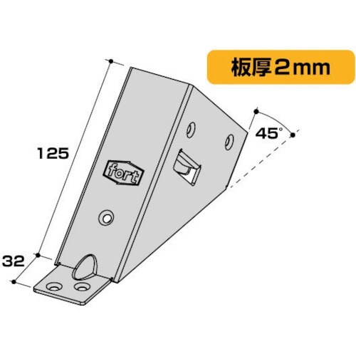 OHSATO ユニクロ 2×4用金具 コーナー C