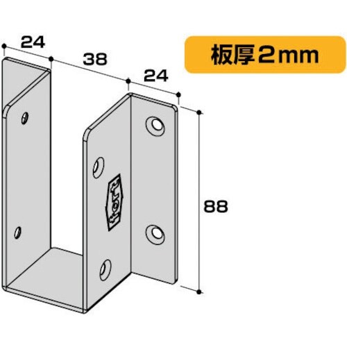 OHSATO ユニクロ 2×4用金具ジョイスト J