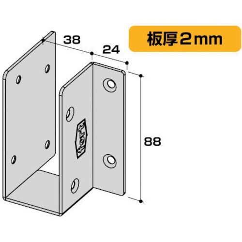 OHSATO ユニクロ 2×4用金具ジョイスト J