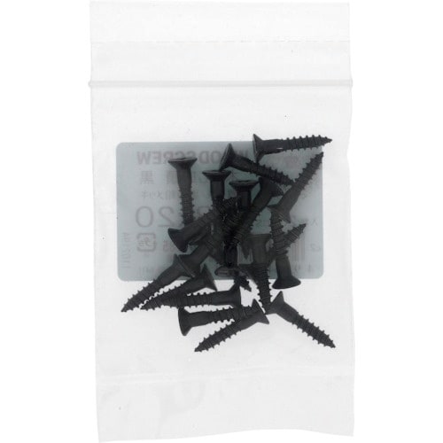 OHSATO 亜鉛黒 木ねじ 皿 3.8×20