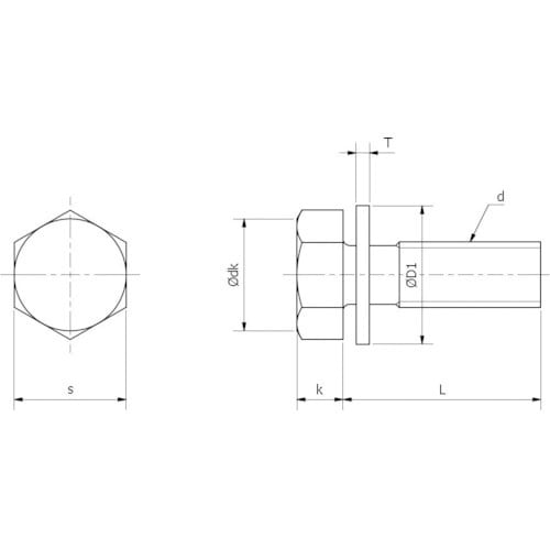 YAHATA 座金組込トリーマボルト P−1 三価