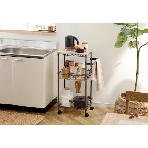 IRIS 518808 カラーメタルラック ワゴン