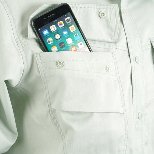 カジメイク 8552 サマーツイル長袖シャツ アー