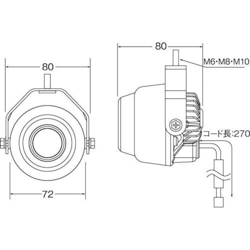 KOITO LEDワーキングランプ 丸型タイプ ス