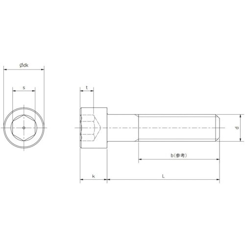 YAHATA 六角穴付きボルト半ねじ 黒色酸化被膜