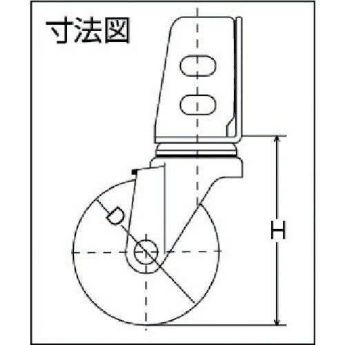ユーエイ アングル 自在 キャスター ナイロン 車
