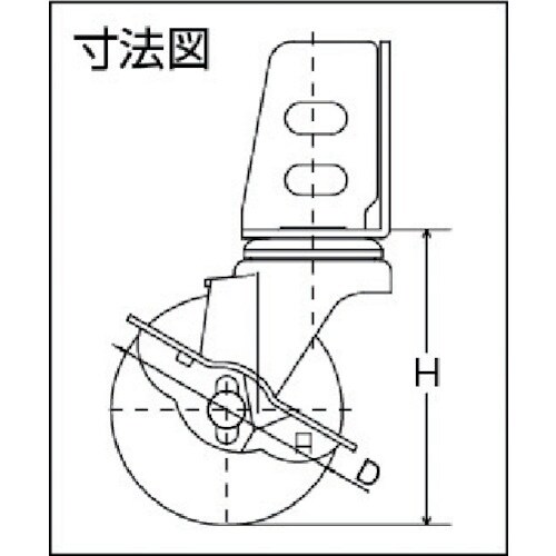ユーエイ アングル 自在 キャスター ナイロン 車