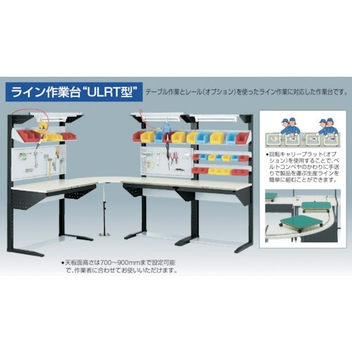 TRUSCO ライン作業台 片面 パネル・棚板型