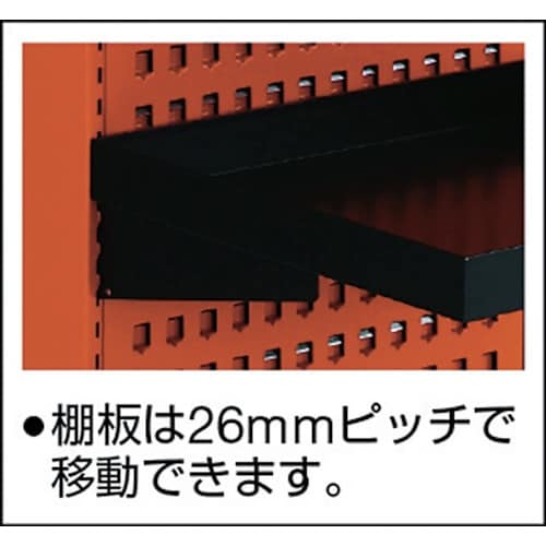 TRUSCO パンチングパネル付ツールワゴン 50