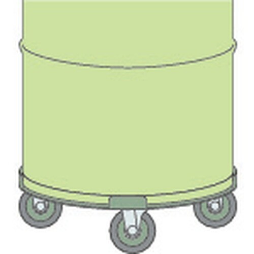 TRUSCO 円形台車 4点ガイド型 荷重300k