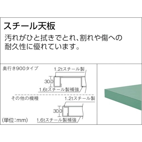 TRUSCO 中荷重作業台(800kg)GW型 9