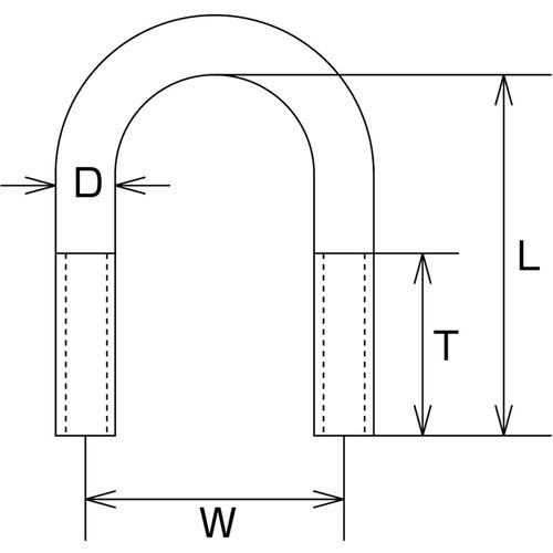 水本 ステンレス 一般鋼管用Uボルト ピッチ134