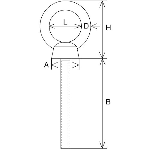 水本 ステンレス つば付ロングアイボルト(鋳造製)