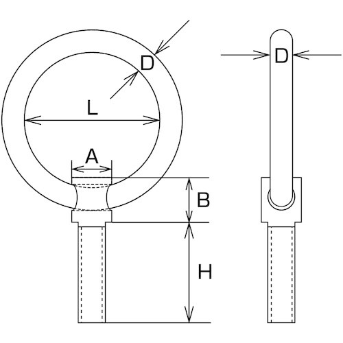 水本 アイプレート つば付リングボルト(ミリネジ)