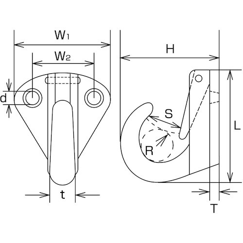 水本 ウォールフック 38mm×34mm