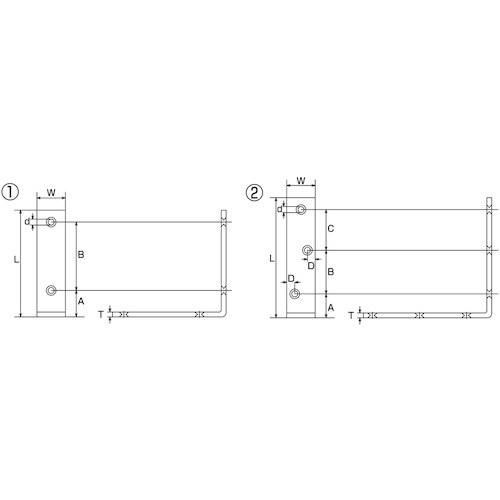 水本 ジョイント金具 金折KLM型ヘアライン(HL
