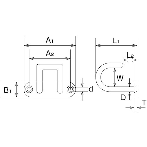 水本 ワイヤープレートフック 線径5mm