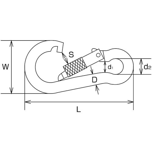 水本 環付スナップフックNB型 線径8mm