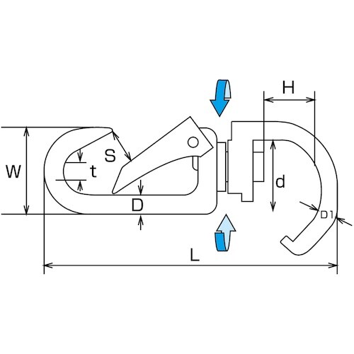 水本 ナスカンスナップOD型(オープンタイプ) 長