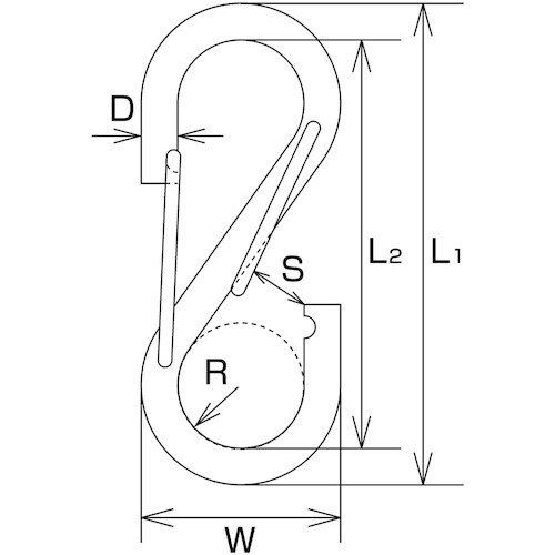 水本 Sカンフック SUS316 線径8mm