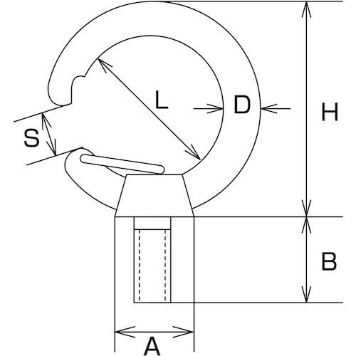 水本 フックアイボルト(ミリネジ) 捻径M−10