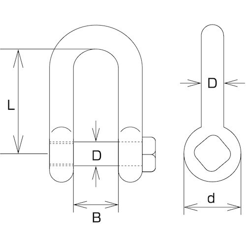水本 角頭シャックル 呼び22mm