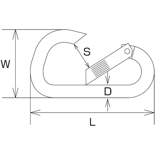 水本 スナップフックDE型 線径5mm