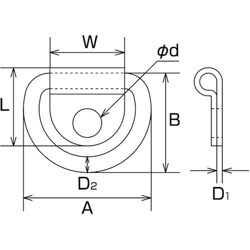 水本 グランドフック(TFA) 18mm×15mm